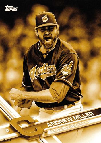 2017 Topps Cleveland Indians 5x7 - Gold #CLE-12 Andrew Miller Front