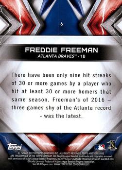 2017 Topps Fire #6 Freddie Freeman Back