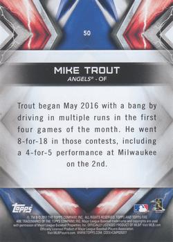 2017 Topps Fire #50 Mike Trout Back
