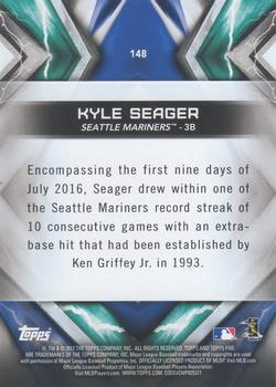 2017 Topps Fire #148 Kyle Seager Back