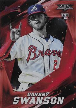 2017 Topps Fire - Flame #162 Dansby Swanson Front