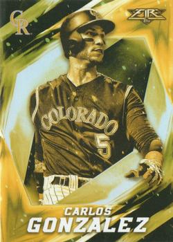 2017 Topps Fire - Gold Minted #198 Carlos Gonzalez Front