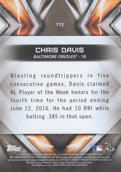 2017 Topps Fire - Blue Chip #113 Chris Davis Back