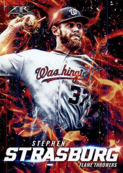 2017 Topps Fire - Flame Throwers #FT-5 Stephen Strasburg Front