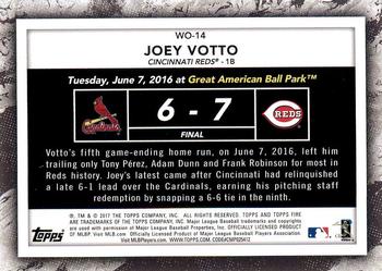 2017 Topps Fire - Walk It Off #WO-14 Joey Votto Back