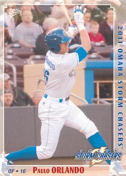 2011 MultiAd Omaha Storm Chasers #15 Paulo Orlando Front