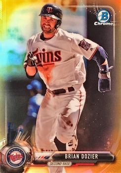 2017 Bowman Chrome - Gold Refractor #54 Brian Dozier Front