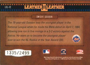 2004 Donruss Leather & Lumber - Leather in Leather #LEL-12 Dwight Gooden Back