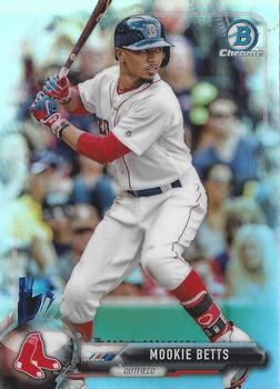 2017 Bowman Chrome - Refractor #63 Mookie Betts Front