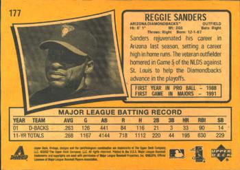 2002 Upper Deck Vintage #177 Reggie Sanders Back