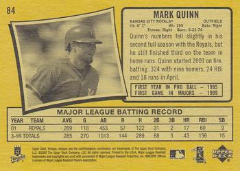2002 Upper Deck Vintage #84 Mark Quinn Back