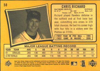 2002 Upper Deck Vintage #58 Chris Richard Back