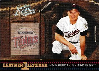 2004 Donruss Leather & Lumber - Leather in Leather Silver #LEL-35 Harmon Killebrew Front