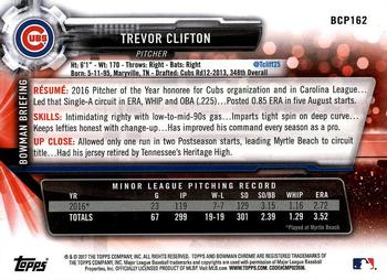 2017 Bowman Chrome - Prospects #BCP162 Trevor Clifton Back