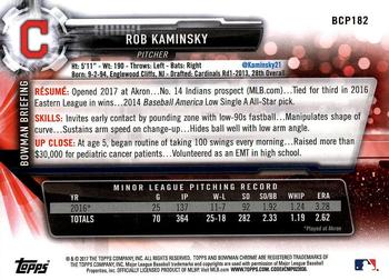 2017 Bowman Chrome - Prospects #BCP182 Rob Kaminsky Back