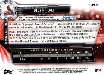 2017 Bowman Chrome - Prospects #BCP194 Delvin Perez Back