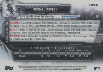 2017 Bowman Chrome - Prospects Green Refractor #BCP235 Michael Kopech Back