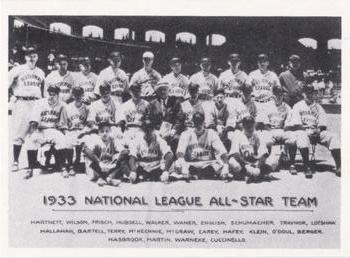 1983 TCMA Renata Galasso 1933 All-Stars #NNO National League All-Star Team Front