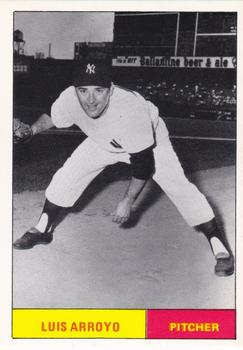 1980 Galasso B&W 1961 New York Yankees #17 Luis Arroyo Front