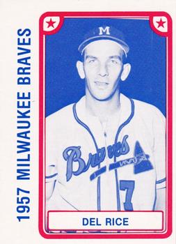 1980 TCMA 1957 Milwaukee Braves #022 Del Rice Front