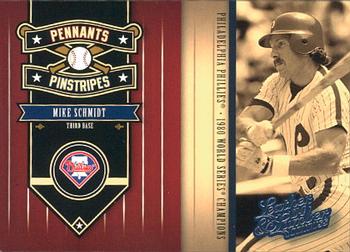 2004 Donruss Leather & Lumber - Pennants/Pinstripes #PP-2 Mike Schmidt Front