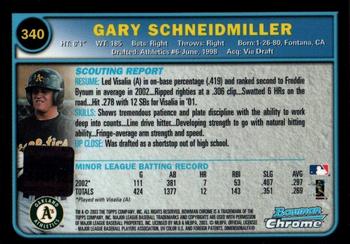 2003 Bowman Chrome #340 Gary Schneidmiller Back