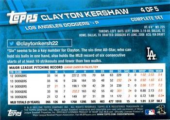 2017 Topps - Factory Set Bonus: All-Star Game #4 Clayton Kershaw Back