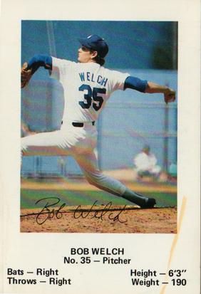 1980 Los Angeles Dodgers Police #NNO Bob Welch Front