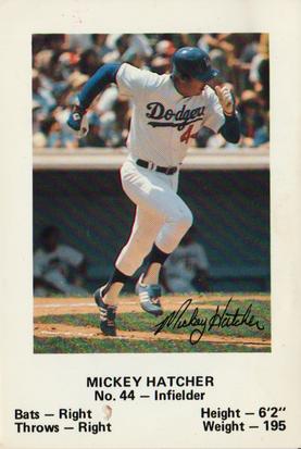 1980 Los Angeles Dodgers Police #NNO Mickey Hatcher Front