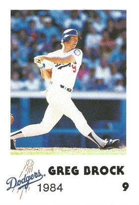 1984 Los Angeles Dodgers Police #NNO Greg Brock Front