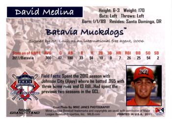 2011 Grandstand New York-Penn League All-Stars National League #NNO David Medina Back