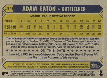 2017 Topps Update - 1987 Topps Baseball 30th Anniversary #US87-5 Adam Eaton Back