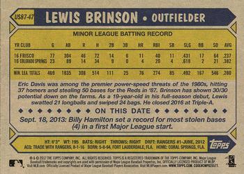 2017 Topps Update - 1987 Topps Baseball 30th Anniversary #US87-47 Lewis Brinson Back