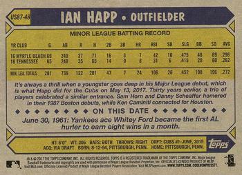 2017 Topps Update - 1987 Topps Baseball 30th Anniversary #US87-48 Ian Happ Back