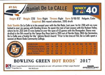 2017 Grandstand Bowling Green Hot Rods #NNO Daniel De La Calle Back