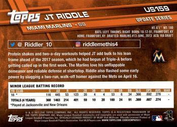 2017 Topps Update - Rainbow Foil #US159 J.T. Riddle Back