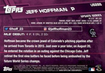 2017 Topps Update - Gold #US286 Jeff Hoffman Back