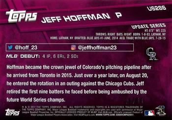 2017 Topps Update - Black #US286 Jeff Hoffman Back