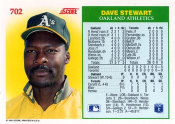 1991 Score #702 Dave Stewart Back