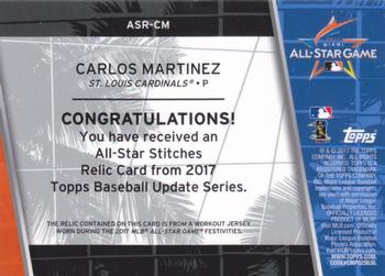 2017 Topps Update - All-Star Stitches Relics Gold #ASR-CM Carlos Martinez Back
