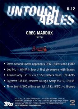2017 Topps Update - Untouchables #U-12 Greg Maddux Back
