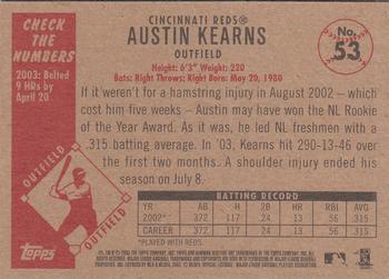 2003 Bowman Heritage #53 Austin Kearns Back