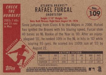 2003 Bowman Heritage #109 Rafael Furcal Back