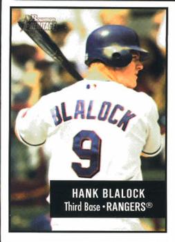 2003 Bowman Heritage #75 Hank Blalock Front
