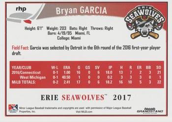 2017 Grandstand Erie SeaWolves #NNO Bryan Garcia Back
