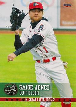 2017 Choice Great Lakes Loons #09 Saige Jenco Front
