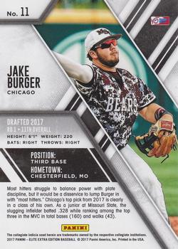 2017 Panini Elite Extra Edition #11 Jake Burger Back