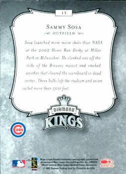 2003 Donruss #13 Sammy Sosa Back