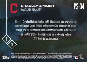 2017 Topps Now Postseason Cleveland Indians #PS-34 Bradley Zimmer Back