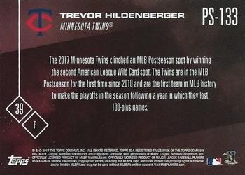 2017 Topps Now Postseason Minnesota Twins #PS-133 Trevor Hildenberger Back